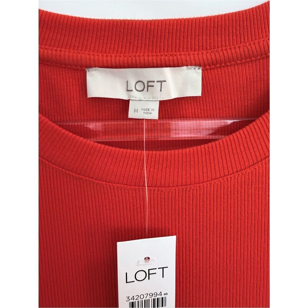 Loft Ruffle Cuff Mixed Media Blouse - Picture 5 of 7